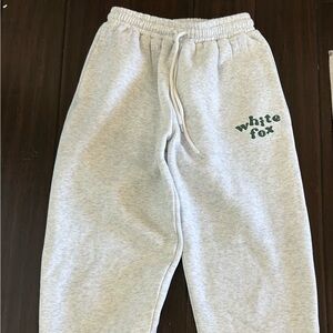 White Fox Gray Sweatpants
